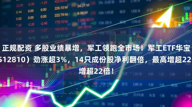 正规配资 多股业绩暴增，军工领跑全市场！军工ETF华宝（512810）劲涨超3%，14只成份股净利翻倍，最高增超22倍！
