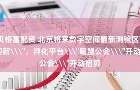 贝格富配资 北京将来数字空间翻新测验区\＂迎新\＂，孵化平台\＂曜盟公会\＂开动招募