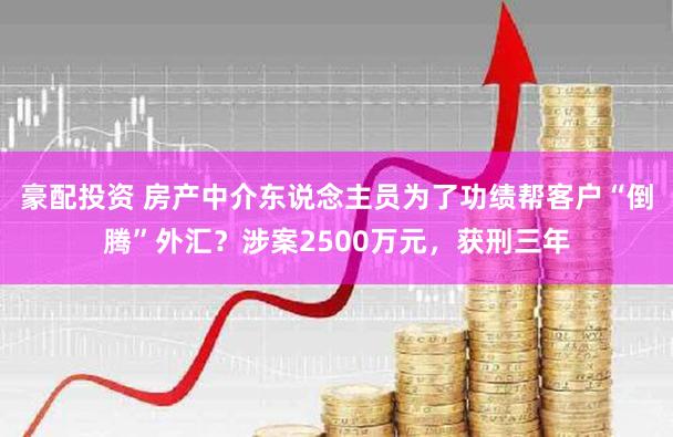 豪配投资 房产中介东说念主员为了功绩帮客户“倒腾”外汇？涉案2500万元，获刑三年